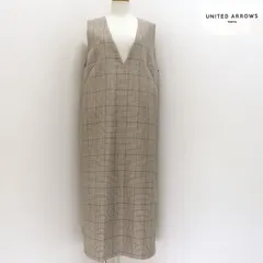 UNITED ARROWS Iライン ジャンパースカート 1526-257-3481 チェック #38 ワンピース ノースリーブ 美品 ユナイテッドアローズ ◆送料込◆質屋-10093