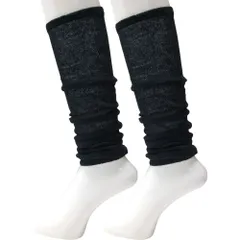 ナチュラル シルクウォーマー 黒 無地 薄手 冷え取り レッグウォーマー アームカバー 絹100 絹 1足 SI-014-BK1P