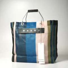 2025年最新】marniマルニ フラワーカフェ ストライプトートバッグの 