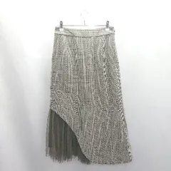 ◇ ⊂ Noela ノエラ チェック柄 ロング フレア スカート サイズ表記なし グレー ブラウン レディース E  【1503060047880】