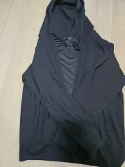 UNIQLO(ユニクロ) フード付き ジップアップパーカー 黒 XL