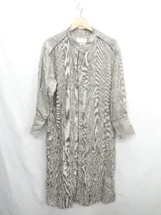 ◇ ⊇ SIMPLICITE　サンプリシテ シャツワンピース 長袖 ロング ワンピース ブラック系 レディース E  【1410290028971】