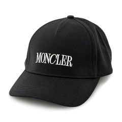 最新新品同様☆ モンクレール 刺繍ロゴ 文字ロゴ ブラック 黒キャップ 