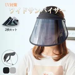 サンバイザー 2個セット UVカット 角度調整可能 可動式 ワイド ポリカーボネート メッシュ つば広 UVカットサンバイザー UVカット率99％ 紫外線対策 日焼け対策