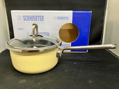 SCHWERTERシュワター◆片手鍋 16cm ソースパン フタつき Made in Germany【未使用】