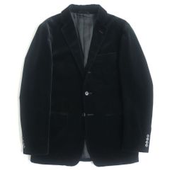 良品△正規品 POLO by RALPH LAUREN ポロラルフローレン コットン100％ 別珍(ベッチン) シングル テーラードジャケット ブラック M 段返し
