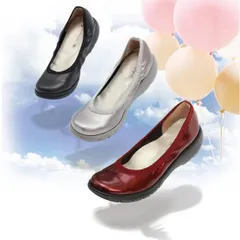 GS-0263　ラックラック 空飛ぶパンプスプレーン　軽い 柔らかい 楽々 歩きやすい 履きやすい ブラック