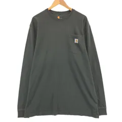 古着 カーハート Carhartt ORIGINAL FIT 無地ポケットロングTシャツ ロンT メンズL/eaa432603