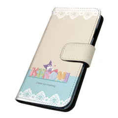 サンリオ 正規品 クロミ OPPO A5 5G CPH2735 ケース 手帳型 スマホケース [デザイン:6.ロゴアート(BEG×AQU)/マグネットハンドあり] SANRIOのサムネイル