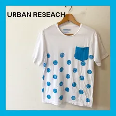 URBAN RESEARCH ドット柄☆URBAN RESEARCHアーバンリサーチメンズ半袖Tシャツサイズ40白