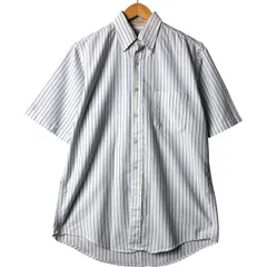 古着 80~90年代 エルエルビーン L.L.Bean 半袖 ボタンダウン ストライプシャツ USA製 メンズM相当 ヴィンテージ/eaa568957