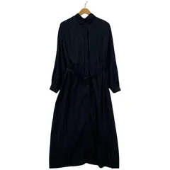 ITEMS URBAN RESEARCH アイテムズ アーバンリサーチ 長袖 ロング シャツワンピース sizeF/ネイビー