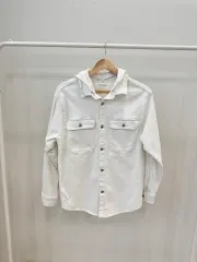 ZARA ザラ 白 デニム フード ジャケット