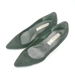 ◇ LE TALON ル タロン スウェード シンプル 着回し フォーマル 綺麗め パンプス サイズ21.5センチ ブラック レディース E  【1307210037345】