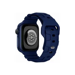 Apple watch バンド 49mm 45mm 44mm 42mm シリコンバンド アップルウォッチベルトバンド iWatch ネイビーブルー