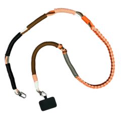 ☆ ストライプオレンジ ☆ 編み込みパラコード ショルダーストラップ ショルダーストラップ 携帯 スマホショルダー 携帯ショルダー 携帯ストラップ ショルダー 首掛け 編み込みパラコード 太め バッグショルダー 携帯電話 バッグ オシャレ シンプル