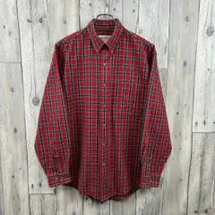 【 OLD Eddie Bauer 90s エディーバウアー 】長袖 ボタンダウン  チェック シャツ US  M