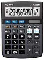 【数量限定】時間計算 ミニ卓上サイズ 商売計算機能 12桁 LS-122TSG 電卓 グレー キャノン