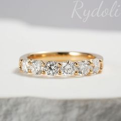 K18 1.2ct オーダーメイドリング ハーフエタニティリング ラボグロウンダイヤモンド ダイヤエタニティ Au750 結婚指輪 婚約指輪 ラボダイヤ エレガント 重厚な18金 上品で高級感のあるリング シンプル 重ね付けおすすめ 上品な輝き ダイヤリング