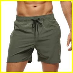 【人気商品】水陸両用 速乾 ストレッチ スイムウェア ハーフパンツ ビーチパンツ ボードショーツ 海水パンツ サーフパンツ メッシュインナー付き メンズ 水着 [Hilarocky]