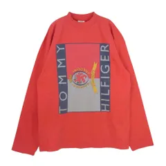 VETEMENTS ヴェトモン 18SS MSS18TR45 国内正規品 × TOMMY HILFIGER トミーヒルフィガー Oversized L/S Tee オーバーサイズ 長袖 Tシャツ レッド系 S【中古】のサムネイル