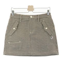 AIGNER ゴルフスカート レディース42（L相当）千鳥格子 総柄 