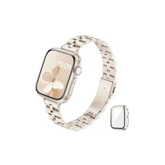 【新品】 [SIBOYL]全面的な保護40mmカバー対応超細アップルウォッチ バンド SE 6 5 4【超高透過率、耐衝撃、高性能強化ガラスのアップルウォッチ カバー】 取り付け簡単のあっふウォッチバンドとケース、おしゃれコンパチブルApple Watch 1