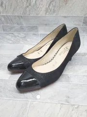 ＼新品／リミットティル2359 晴雨兼用 本革 フラットシューズ 黒 23.5㎝ Limit till 2359 パンプス リミットティル2359 スクエアトゥV