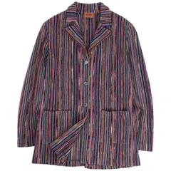 美品 ミッソーニ MISSONI ジャケット テーラード ニット ロングスリーブ 長袖 総柄 アウター レディース 46(L相当) マルチカラーのサムネイル