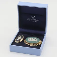 ケース付 ウェッジウッド ブローチ カメオ ピンブローチ 2点セット レディース 2000000 NSK OMI