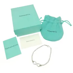 【中古】【箱付き】 TIFFANY&Co. ティファニー シルバー インフィニティ ダブルチェーン ブレスレット 3.1g 925刻印 421318 ブレスレット