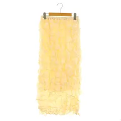 B&Y ユナイテッドアローズ BEAUTY&YOUTH ビューティー&ユース ポリエステル シャーリング タイトスカート ロング シワ加工 アンダースカート付 F オフホワイト /MY ■OS