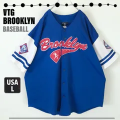 ブルックリン ベースボールクラブ/ニグロリーグ★Vintage Metrop22 Athletical American Collection★Brooklyn Baseball★ゲームシャツ ユニフォーム★USAメンズL  2405M024