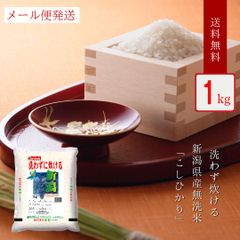無洗米 米 新潟県産 こしひかり 1kg 令和6年産 お米 おくさま印 メール便 1000円 ポッキリ 国産 食品 おくさま印 送料無料