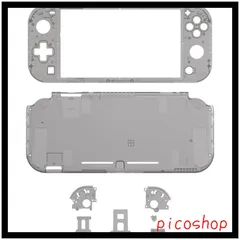 nintendo switch eXtremeRate liteに対応用DIY互換するケース（クリアブラック）スクリーンフィルム付き、nslハンドヘルドコントローラーカスタムケースカバーハウジング