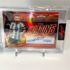 【9枚限定】2023 Leaf Vibrance リオネル・メッシ 直筆サインカード  The Paladins Prismatic Orange Lionel Messi 9/9