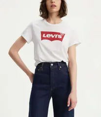 【送料無料】 リーバイス レディース Tシャツ トップス Levi'sR Short Sleeve Batwing Graphic Logo T-Shirt White