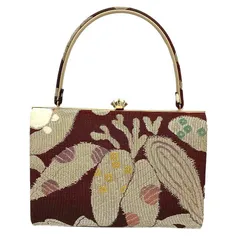 京やO214 和装バッグ 和服バッグ 錦織 植物文様 お茶や習い事にも 振袖にも最適 フォーマル〜カジュアル 着物用バッグ 着物バッグ 手提げバッグ きものトートバッグ 振袖 訪問着 附下 色無地 江戸小紋 小紋 紬