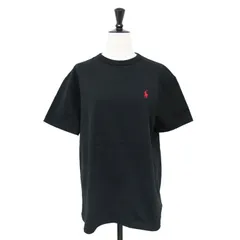 POLO Ralph Lauren ポロ ラルフローレン Tシャツ ブラック 黒 サイズ:S / クラシック フィット 半袖 Tシャツ / クルーネック 刺繍入り カットソー / トップス【レディース】【中古】