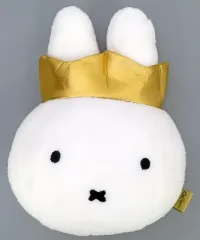 【中古】クッション・本体 ミッフィー もこもこフェイスクッション 70th Anniversary Gold＆Black 「ミッフィー」