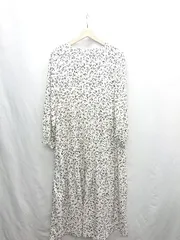 ◇ ⊂ ROPE PICNIC ロペピクニック 花柄 長袖 ロング ワンピース サイズ38 ホワイト ブラック レディース E  【1502030034202】