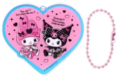 【中古】キーホルダー マイメロディ＆クロミ(ハート型) アクリルチャーム 「Happyくじ My Melody ＆ Kuromi 50th＆20th Anniversaries」 F賞