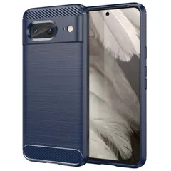 Google Pixel 8 Pro ケース ピクセル8プロ  カーボン調 薄型 耐衝撃 ソフト ケース 【Color】 ネイビーのサムネイル