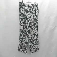 ◇ Θ GLOBAL WORK グローバルワーク ウエストゴム モノトーン イージーパンツ サイズF ブラック ホワイト レディース E  【1502030043853】
