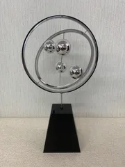 スペースエイジ キネティックアート 球体 輪 回転 オブジェ ミッドセンチュリー スペースエイジ キネティックアート 球体 輪 回転 オブジェ