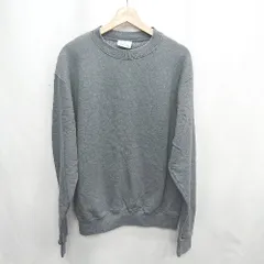 ◇ ⊇ Champion チャンピオン 裏起毛 長袖 トレーナー サイズM ダークグレー メンズ E  【1502180034824】