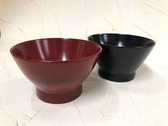 ★天然木★くらわんか碗型　夫婦汁椀　根来　曙 2個　木製 赤 黒 天然木 天然素材 木製 シンプル ナチュラル