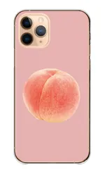 iPhone15 ケース カバー iPhone 15 スマホケース ハードケース ピーチ 桃 フルーツ 果物 韓国 かわいい シンプル ピンク ワンポイント カラー04