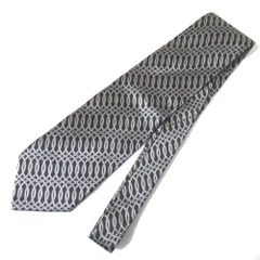 美品 ZILLI ジリー ロープ 格子柄 肉厚 ネクタイ グレー シルバー 青 美品 ZILLI ジリー ロープ 格子柄 肉厚 ネクタイ グレー