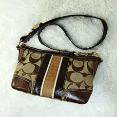 コーチ COACH シグネチャー クロスボディ ショルダーバッグ ブラウン キャンバス パテント レザー F11617 3263395e20251013